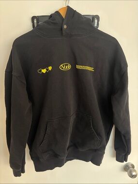 Nude Project Men's Black Hoodie with Yellow Logo